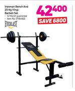 Everlast Ironman Bench And 20Kg VInyl Barbell Set