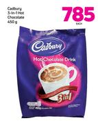 Cadbury 3-In-1 Hot Chocolate 450g-Each