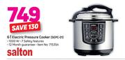 Salton 6L Electric Pressure Cooker SEPC-01