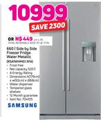 Samsung 660L Side By Side Freezer Fridge With Water Dispenser (Metallic) RSA1WHMG1 XFA