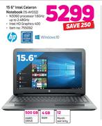 HP 15.6" Intel Celeron Notebook 15-AY032