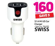 Swiss 3.1 A MI US Car Charger