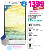Hisense Dual SIM Smartphone Infinity U989 S + Bluetooth Speaker And Phone Cover 