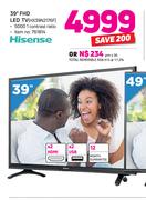 Hisense 39" FHD LED TV HX39N2176F