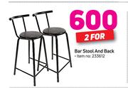 Bar Stool And Back-For 2
