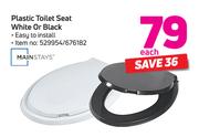 Mainstays Plastic Toilet Seat White Or Black