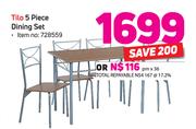Tilo 5 Piece Dining Set
