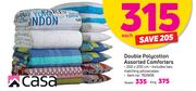 Casa Queen Polycotton Comforters With 2 Matching Pillowcases-Each