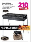 Ketla Large Steel Braai Plus Charcoal