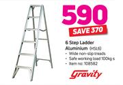 Gravity 6 Step Ladder Aluminium HSL6