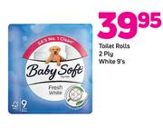 Toilet Rolls 2-Ply White 9’s