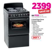 Defy 4 Solid Plate Stove Compact Black DSS514