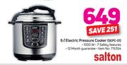 Salton 6Ltr Eletcric Pressure Cooker SEPC-01