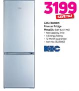 KIC 336Ltr Bottom Freezer Fridge (Metallic) KBF 6341 ME