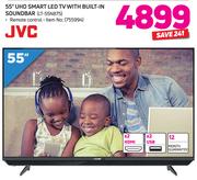 JVC 55” UHD Smart LED TV With Built-In Soundbar LT-55N875