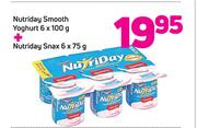 Nutriday Smooth Yoghurt-6 x 100g Plus Nutriday Snax-6 x 75g