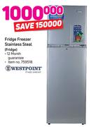 Westpoint Fridge Freezer Stainless Steel