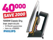 Philips 1000W Classic Dry Iron