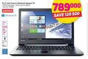 Lenovo 15.6" Intel Cleron Notebook Ideapad 110