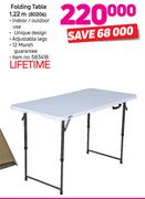 Lifetime Folding Table 1.22m 