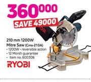 Ryobi 210mm 1200W Mitre Saw CMS 210A