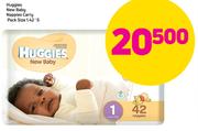 Huggies New Baby Nappies Carry Pack Size 1.42's