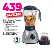 Logik 2 In 1 Blender Grinder RSH-245611-01