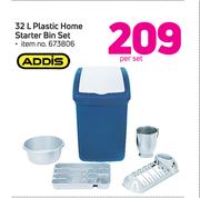 Addis 32Ltr Plastic Home Starer Bin Set-Per Set
