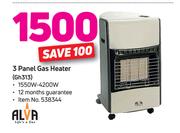 Alva 3 Panel Gas Heater Gh313