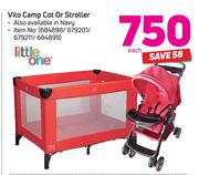 Little One Vito Camp Cot Or Stroller-Each