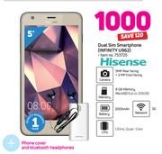 Hisense Dual Sim Smartphone Infinity U962 + Phone Cover & Bluetooth Headphones