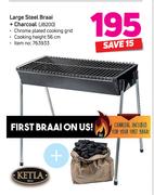 Ketla Large Steel Braai + Charcoal JB200