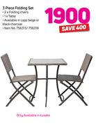 3 Piece Folding Set