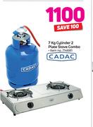 Cadac 7kg Cylinder & 2 Plate Stove Combo