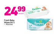 Fresh Baby Wipes 64's-Per Pack