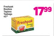 Freshpak Rooibos Tgless Teabags-40's
