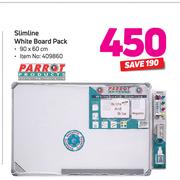 Parrot Products Slimline White Board Pack