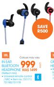jBL IN Ear Bluetooth Headphone-Each
