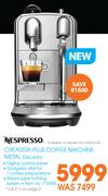 Nespresso Creatista Plus Coffee Machine Metal 65UJ630