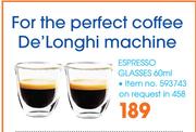 Delonghi Espresso Glasses 60ml