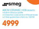 Smeg 60cm Ceramic Hob SE364TD