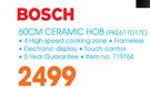 Bosch 60cm Ceramic Hob PKE611D17E