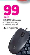 Logitech M90 Wired Mouse-Each