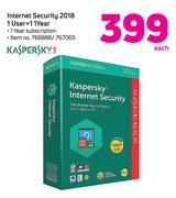 Kaspersky Internet Security 2018 1 User + 1 Year