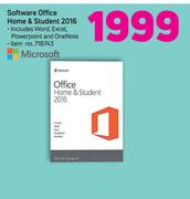 Microsoft Software Office Home & Student 2016 Including Word, Excel, Powerpoint And One Note