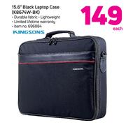Kingsons 15.6" Black Laptop Case K8674W-BK