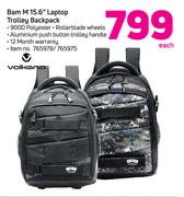 Volkano Bam M 15.6" Laptop Trolley Backpack-Each