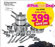 Mainstays 20 Piece Stainless Steel Pot Set