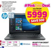 HP 15.6" Intel Core i3 Notebook