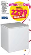 KIC 210L Chest Freezer White KCG 210 1